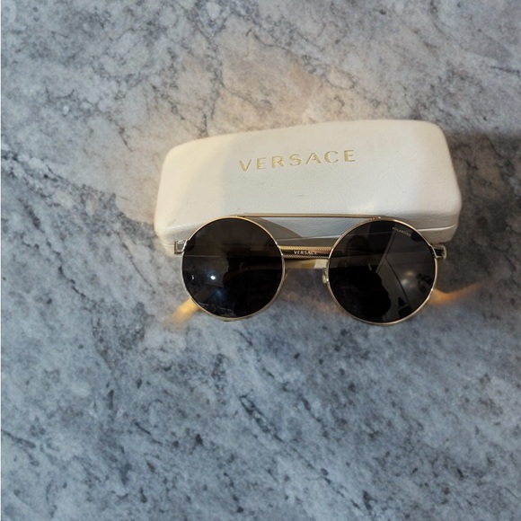 Versace Black and Gold Sunglasses - Picture 2 of 4